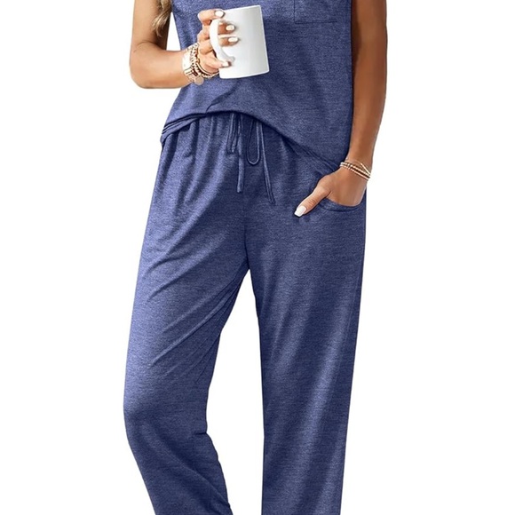 Lulus Pants - Women's Blue Lounge set